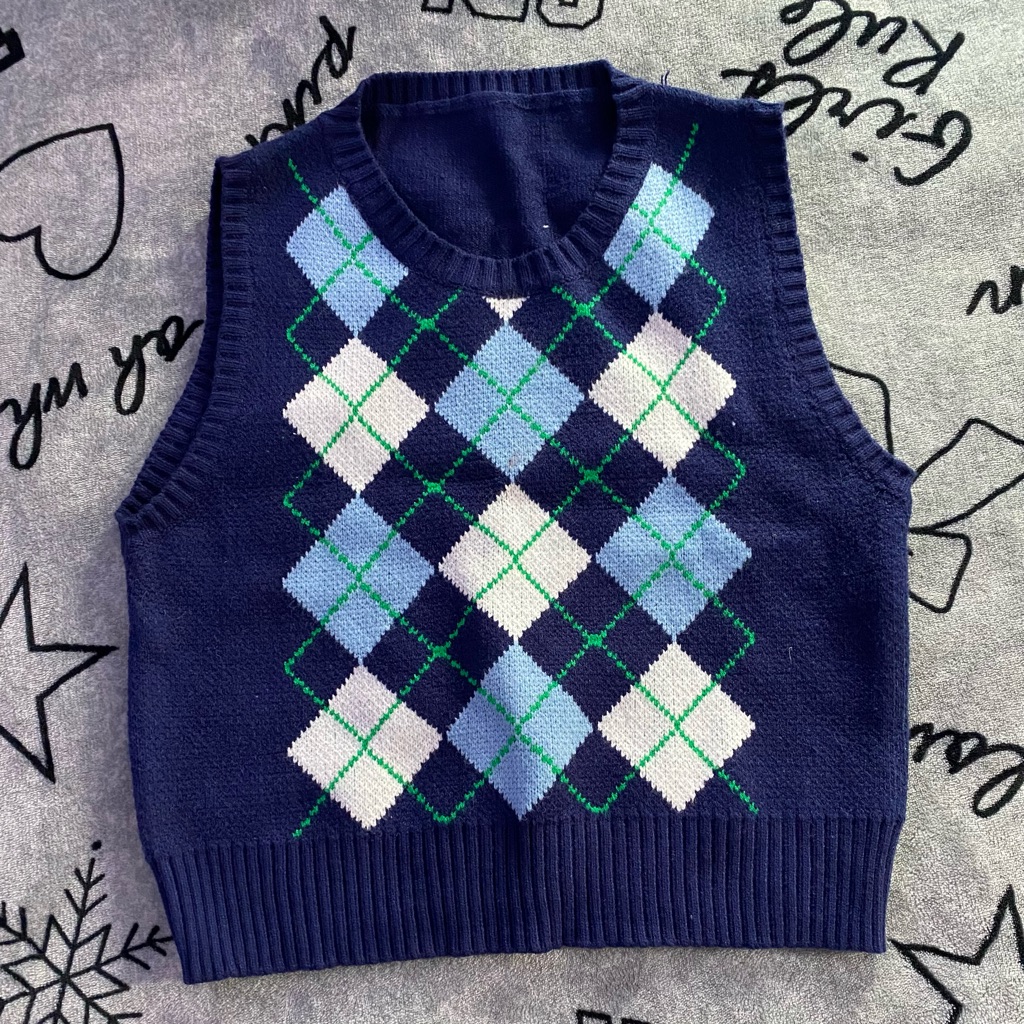 Blue Diamond Sweater Vest
